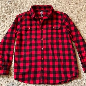 Boys Wonder Nation Button Down Shirt, 10-12 Husky